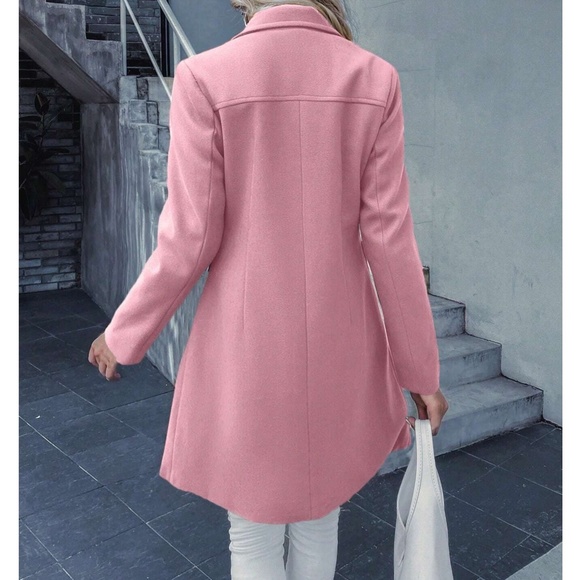 Classic Pink Button up Jacket Coat - Picture 5 of 5